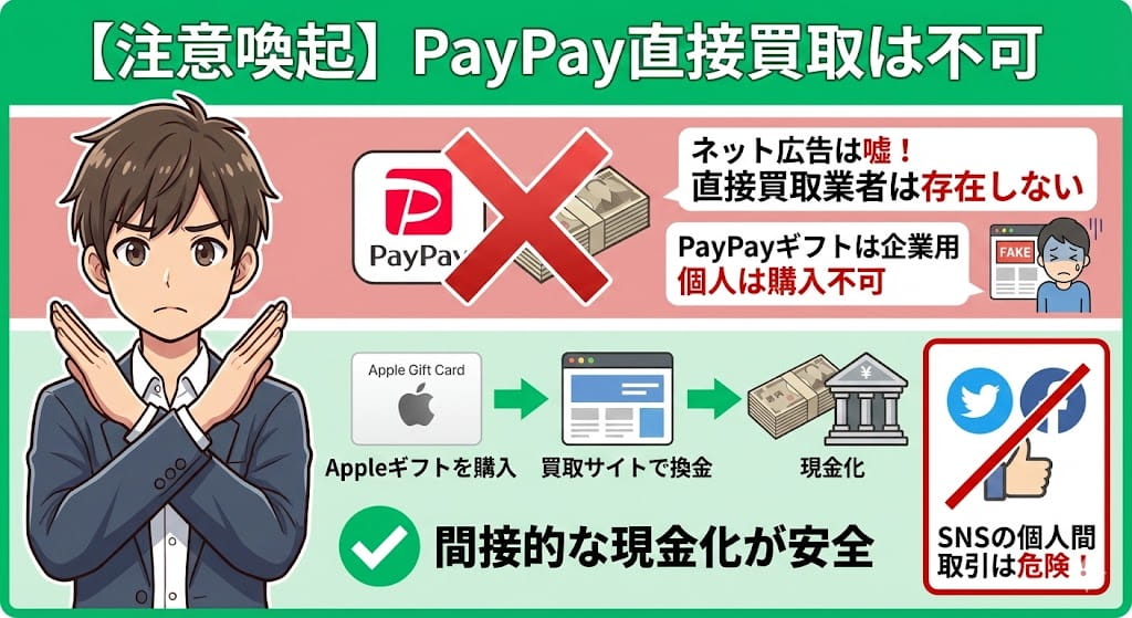 【注意喚起】PayPayマネーライトを直接買取してくれる業者やサイトはない
