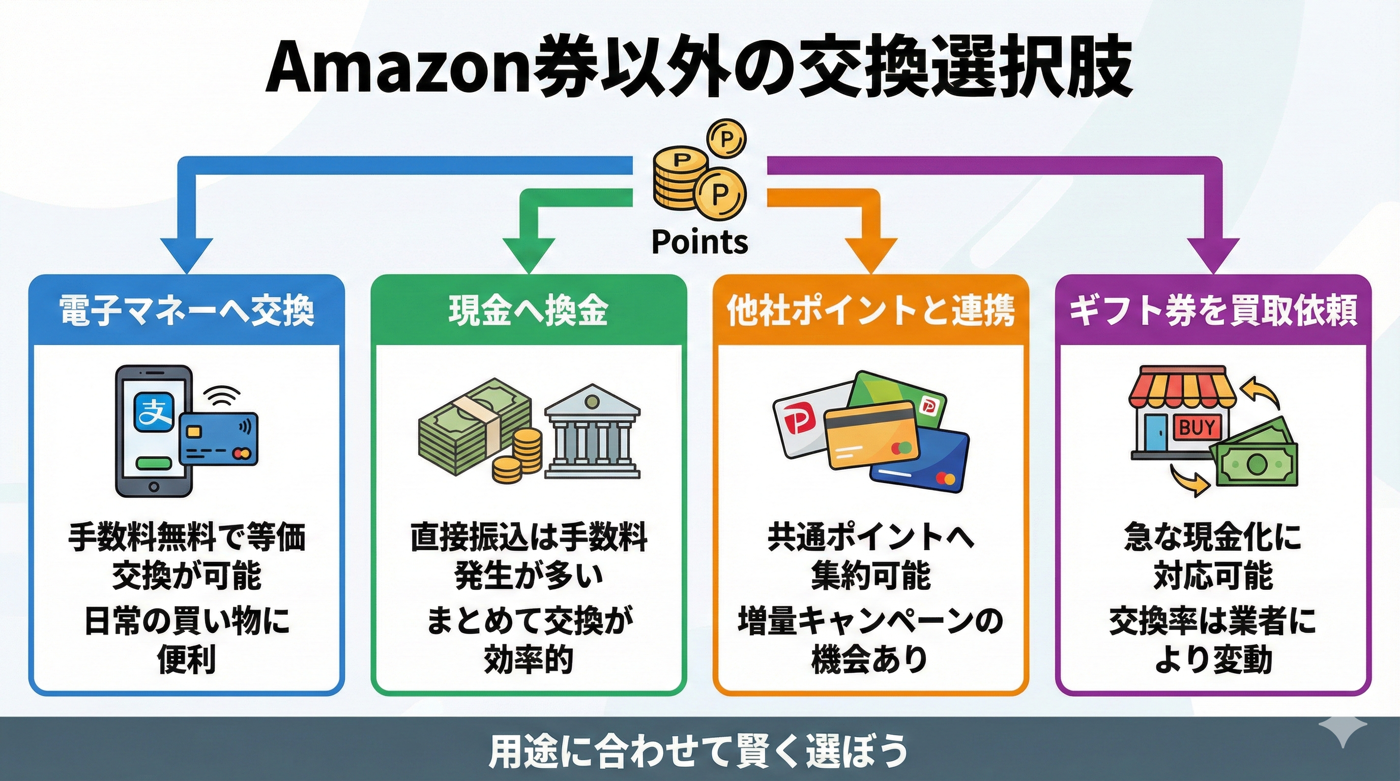 Amazonギフト券以外の交換先とお得な活用法