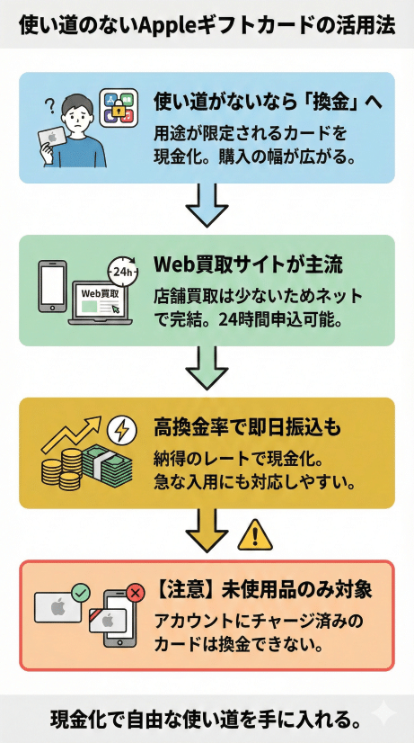Appleギフトカードの使い道がないなら換金するのがおすすめ