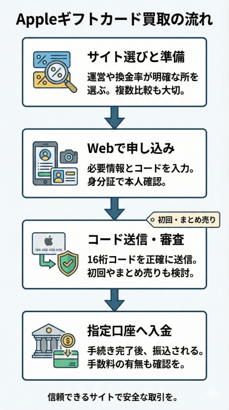 Appleギフトカード買取サイトの選び方と利用手順