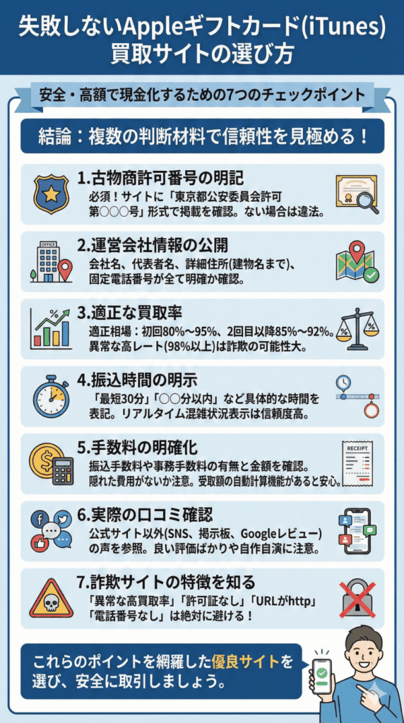 失敗しないAppleギフトカード(iTunes)買取サイトの選び方
