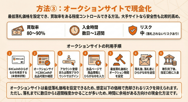 方法③:オークションサイトで現金化